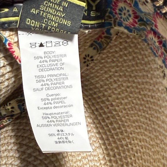 Sunday Afternoons Cream and Brown Wide Brimmed Fedora Hat Medium - Picture 8 of 16